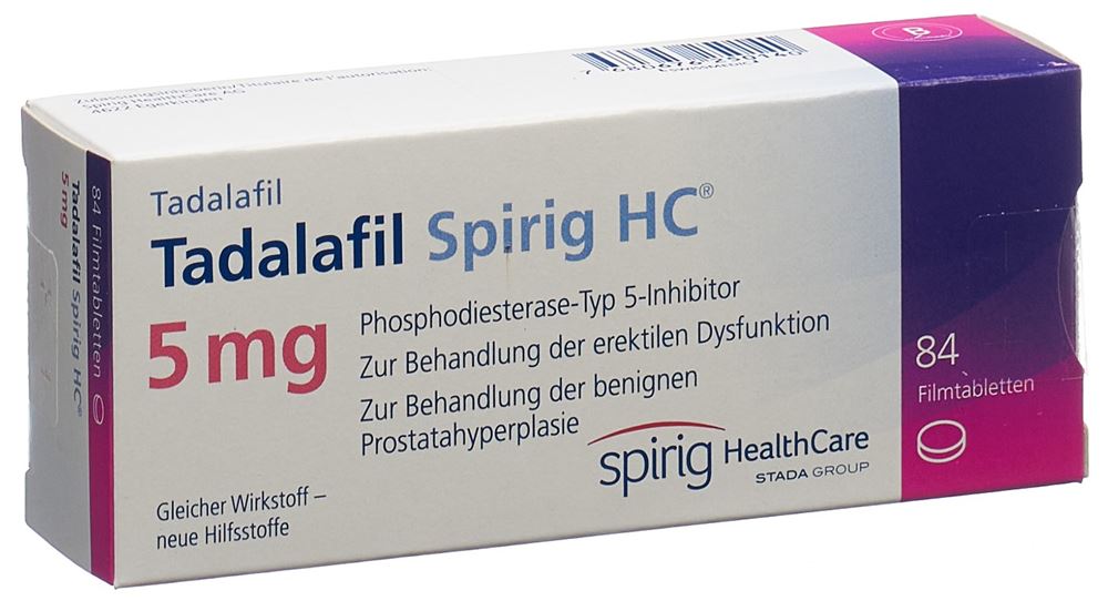 Tadalafil Spirig HC, 5 mg, Filmtabletten