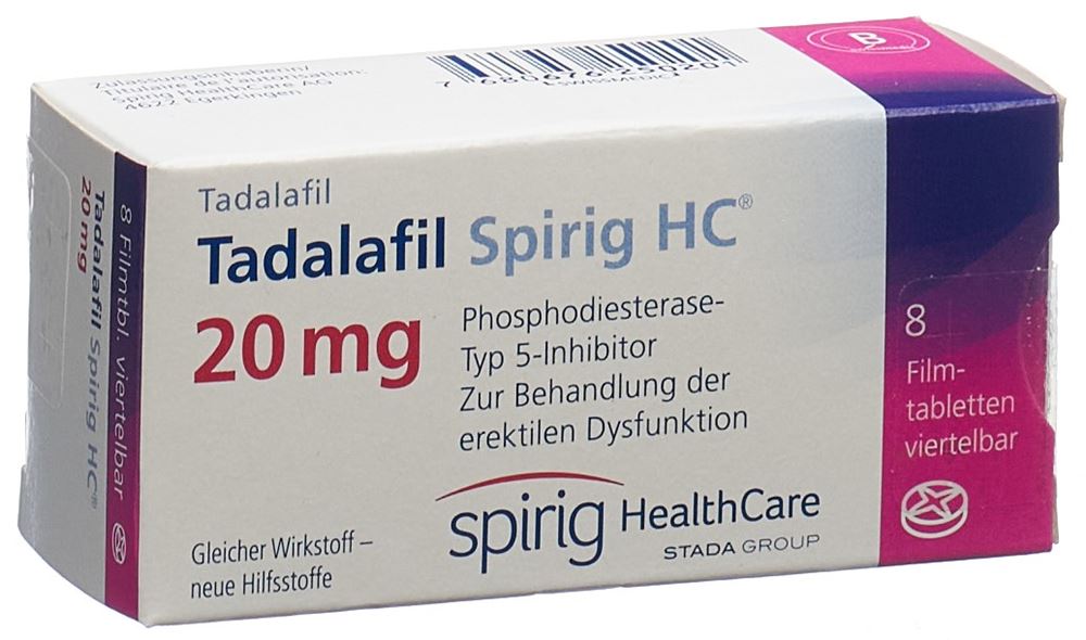 Tadalafil Spirig HC, 20 mg, Filmtabletten