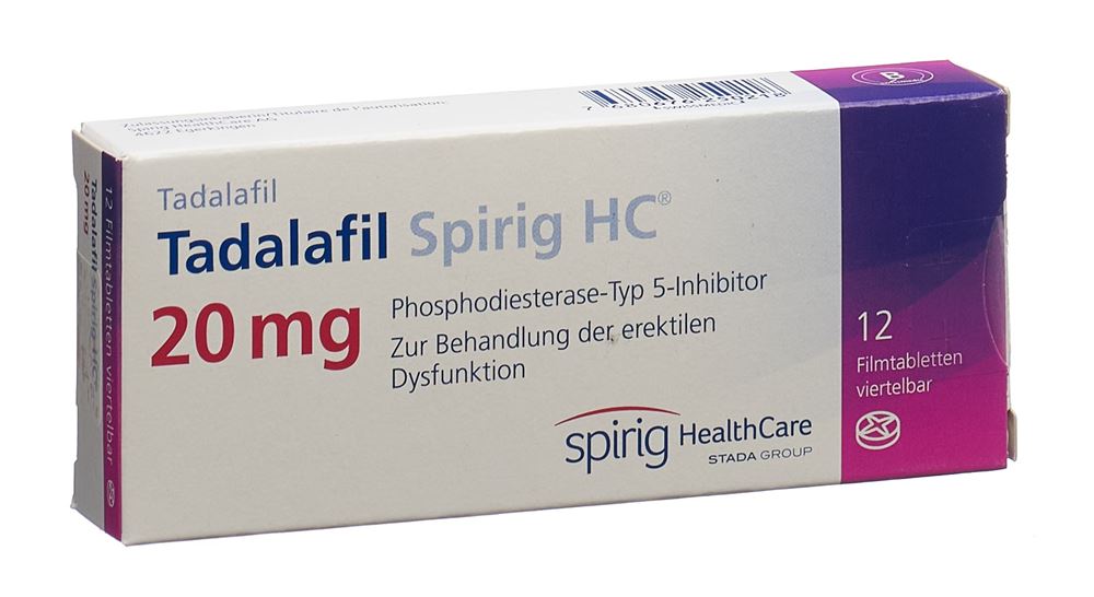 TADALAFIL Spirig HC cpr pell 20 mg 12 pce