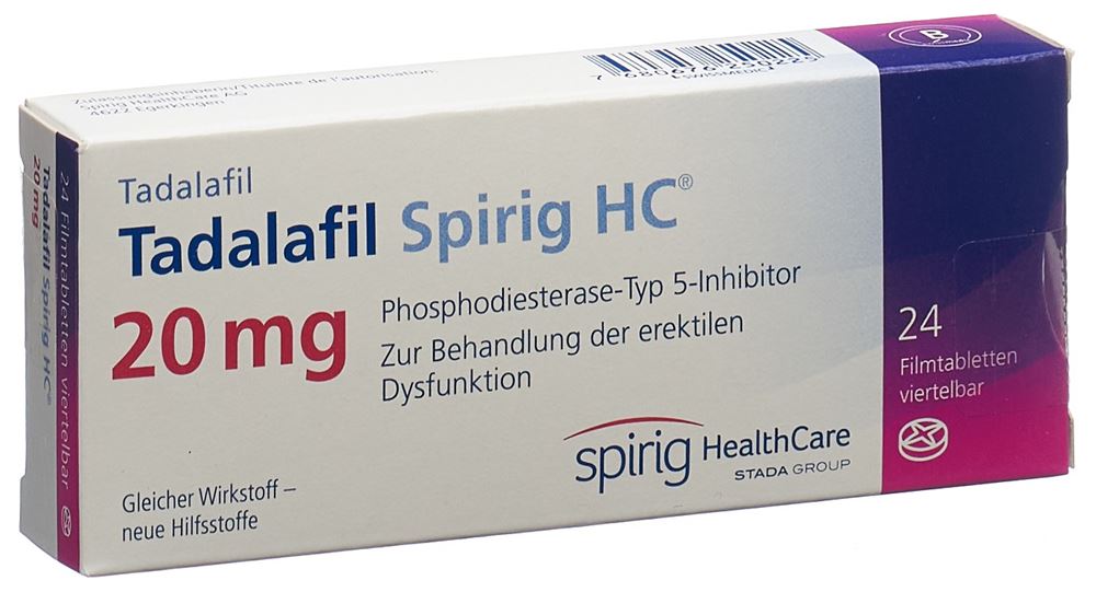Tadalafil Spirig HC, 20 mg, Filmtabletten