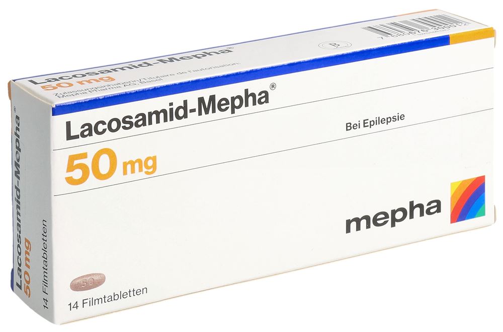 LACOSAMID Mepha Lactab 50 mg 14 pce