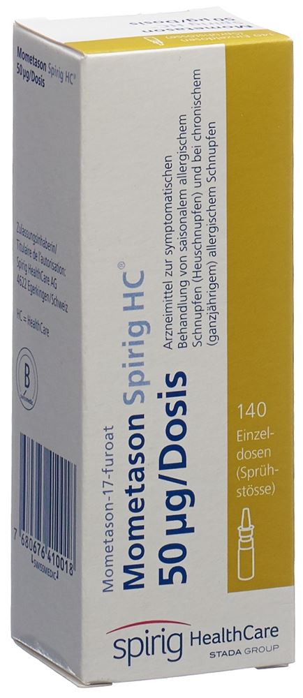 MOMETASONE Spirig HC 0.05 mg/dose fl 140 dos