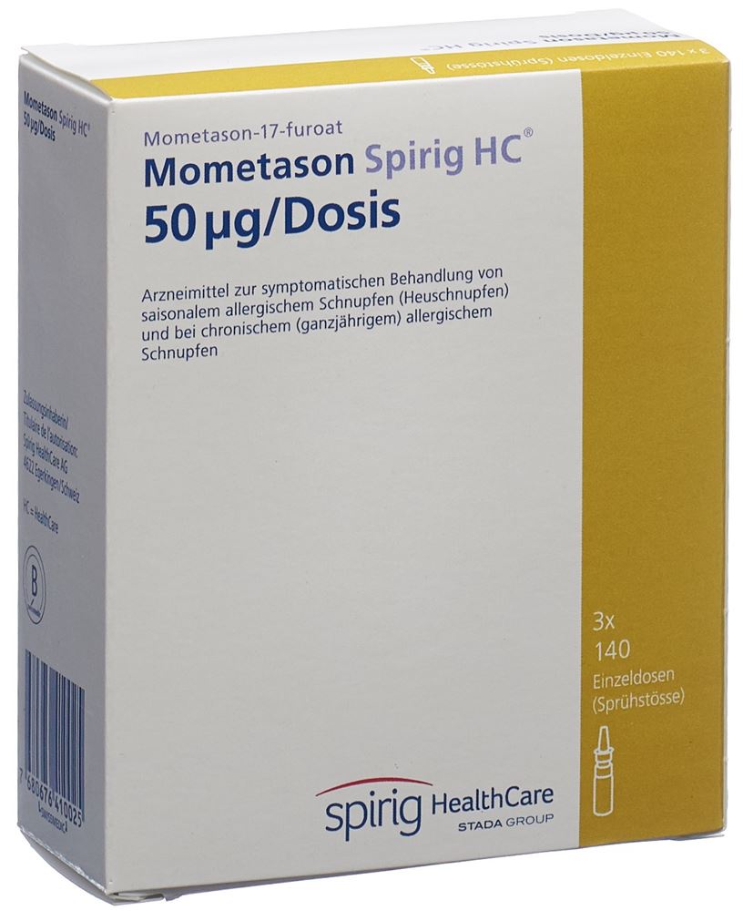 MOMETASONE Spirig HC 0.05 mg/dose 3 fl 140 dos