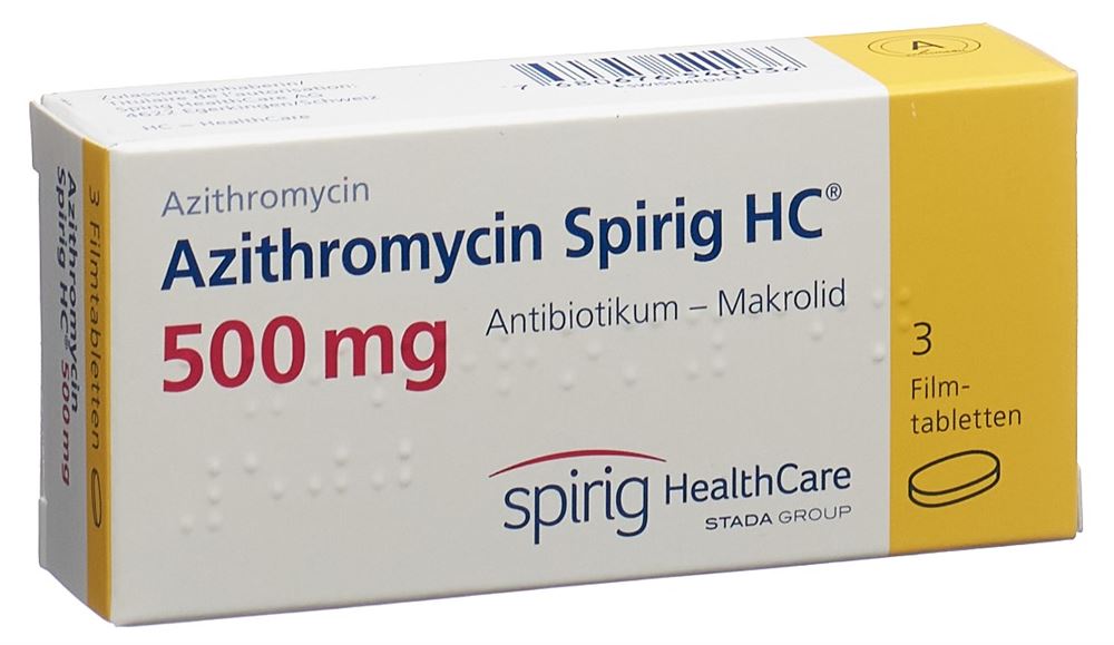 Azithromycin Spirig HC 500 mg, Filmtabletten
