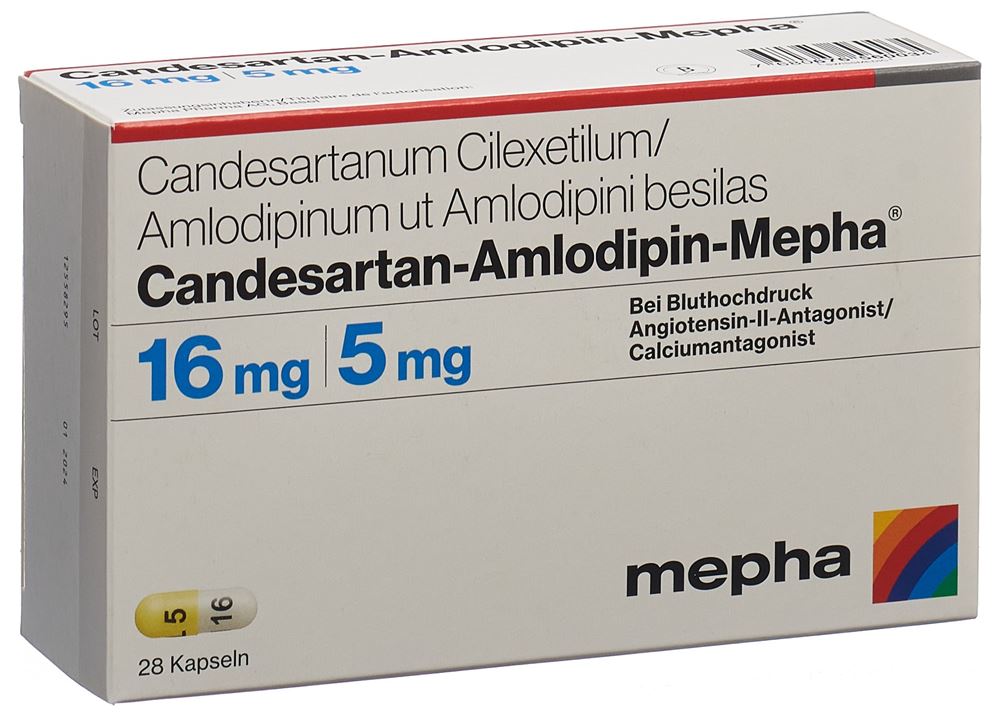 Candesartan-Amlodipin-Mepha 16 mg/5 mg, Hartkapseln