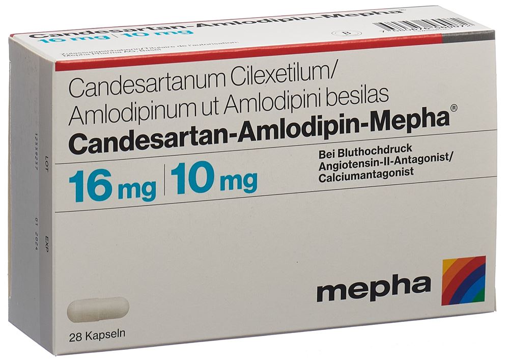 CANDESARTAN-AMLODIP Mepha caps 16mg/10mg 28 pce