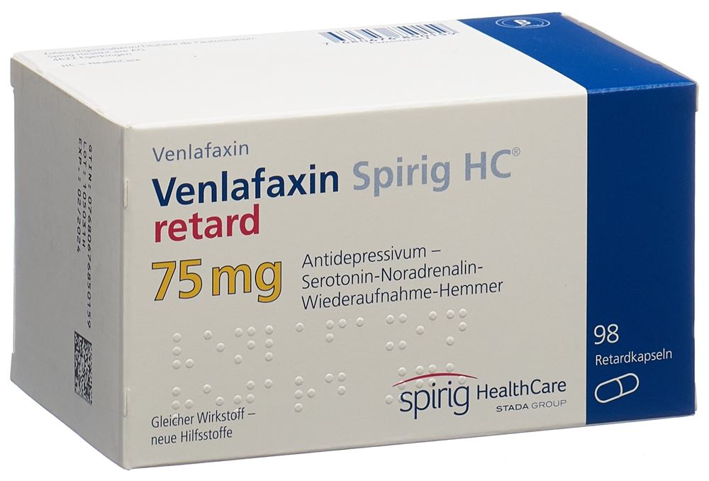 VENLAFAXINE Spirig HC caps ret 75 mg 98 pce