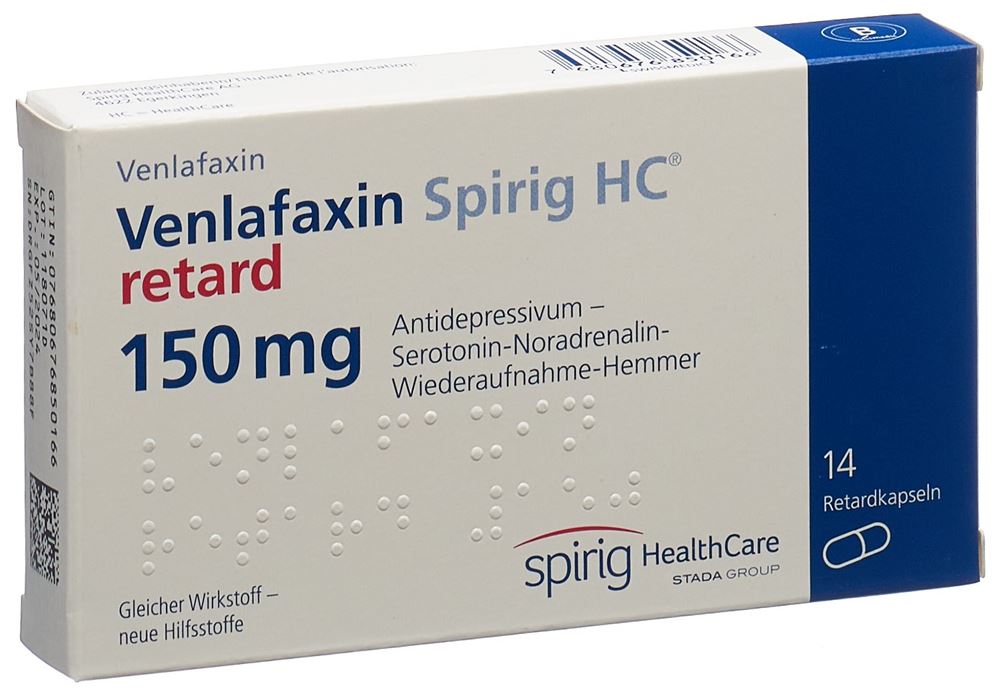 VENLAFAXINE Spirig HC caps ret 150 mg 14 pce