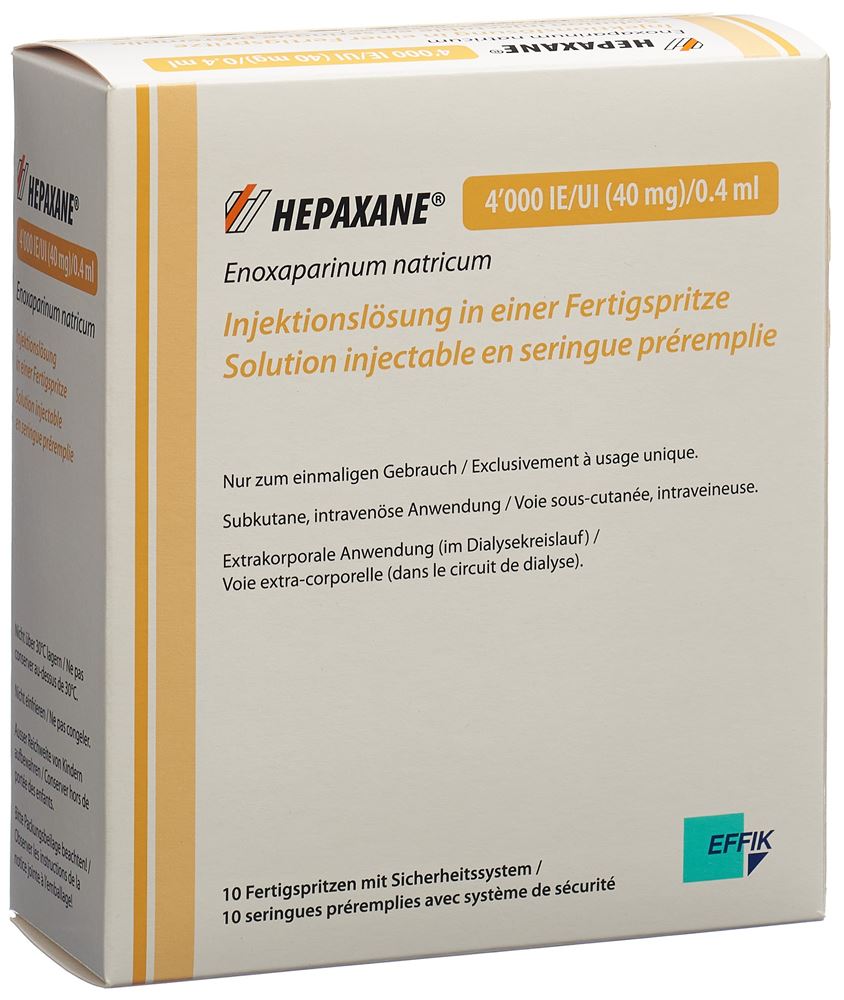 HEPAXANE sol inj 40 mg/0.4ml ser pré 10 pce
