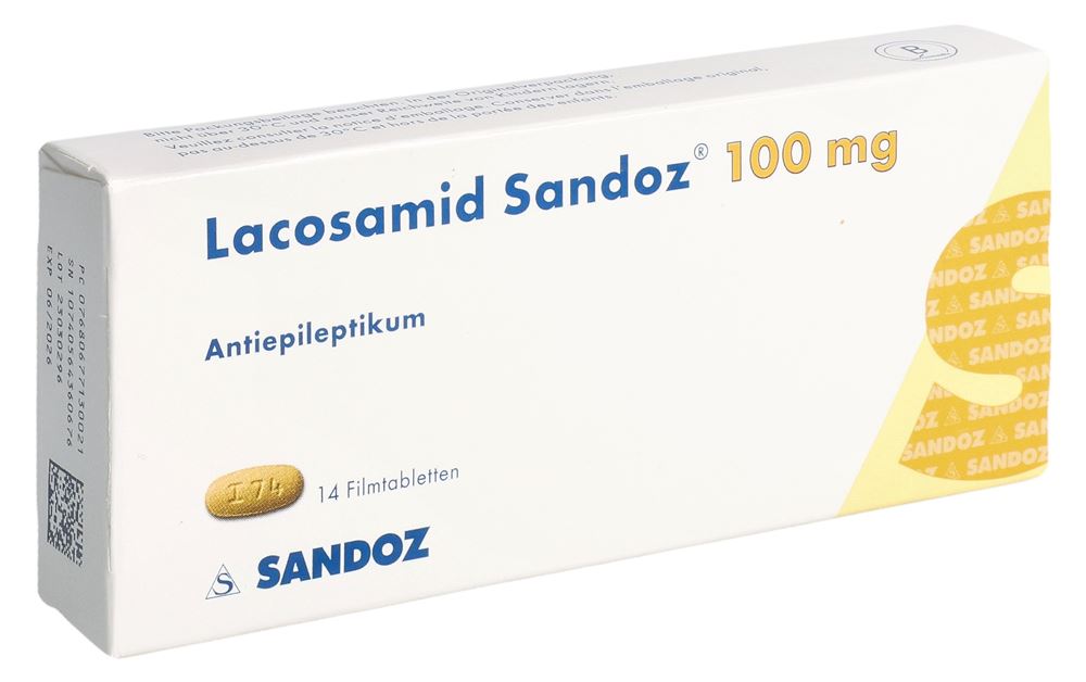Lacosamid Sandoz 100 mg, Filmtabletten