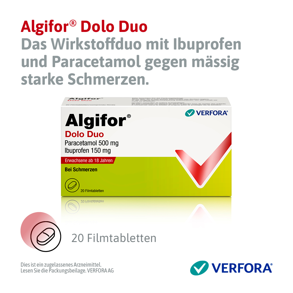 Algifor Dolo Duo 500mg/150mg, Filmtabletten