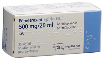 PEMETREXED Spirig HC conc perf 1000 mg/40ml
