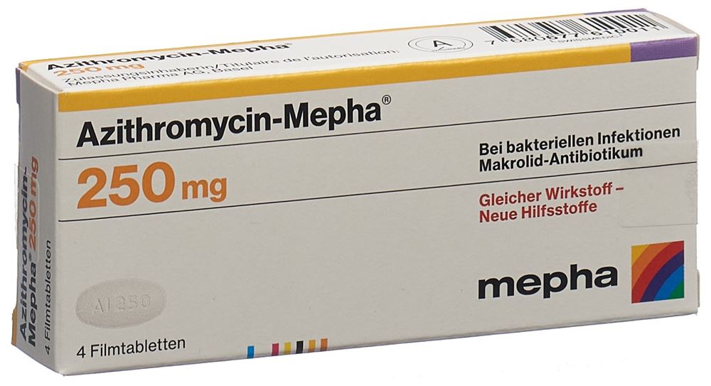Azithromycin-Mepha 250 mg, Filmtabletten