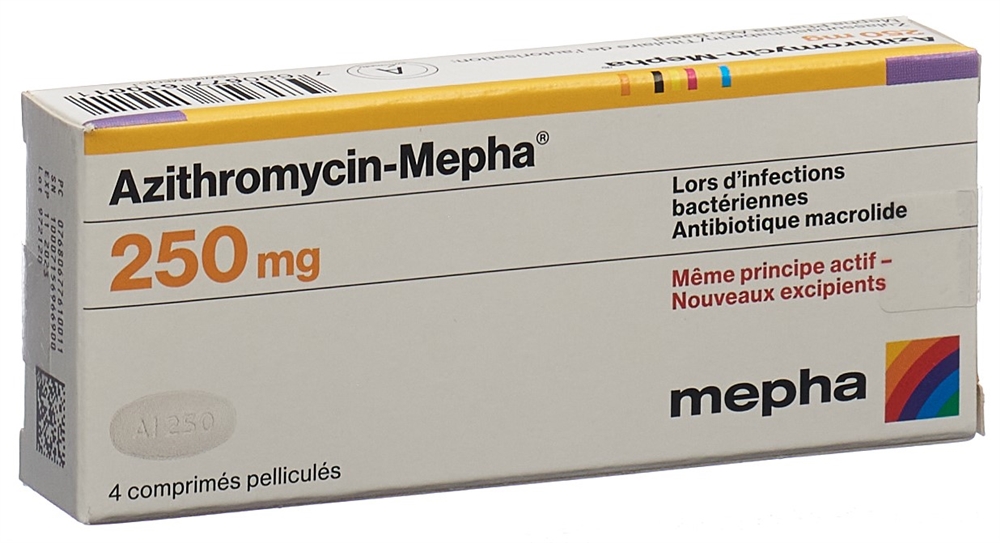 Azithromycin-Mepha 250 mg, Filmtabletten