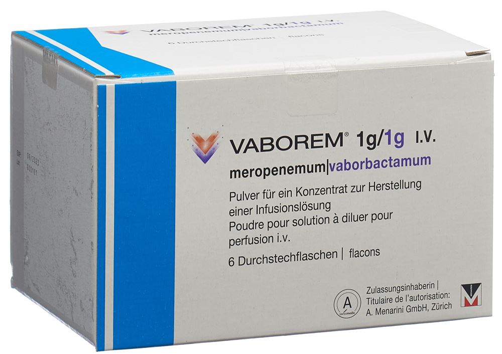 VABOREM subst sèche 1 g/1 g flac 6 pce