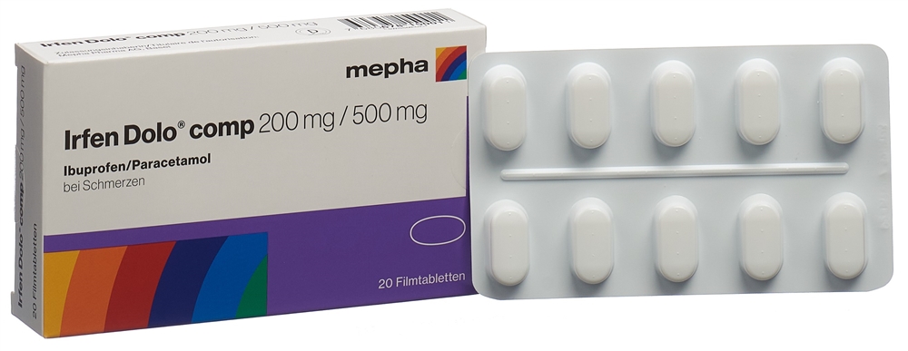 IRFEN DOLO comp cpr pell 200 mg/500 mg 20 pce