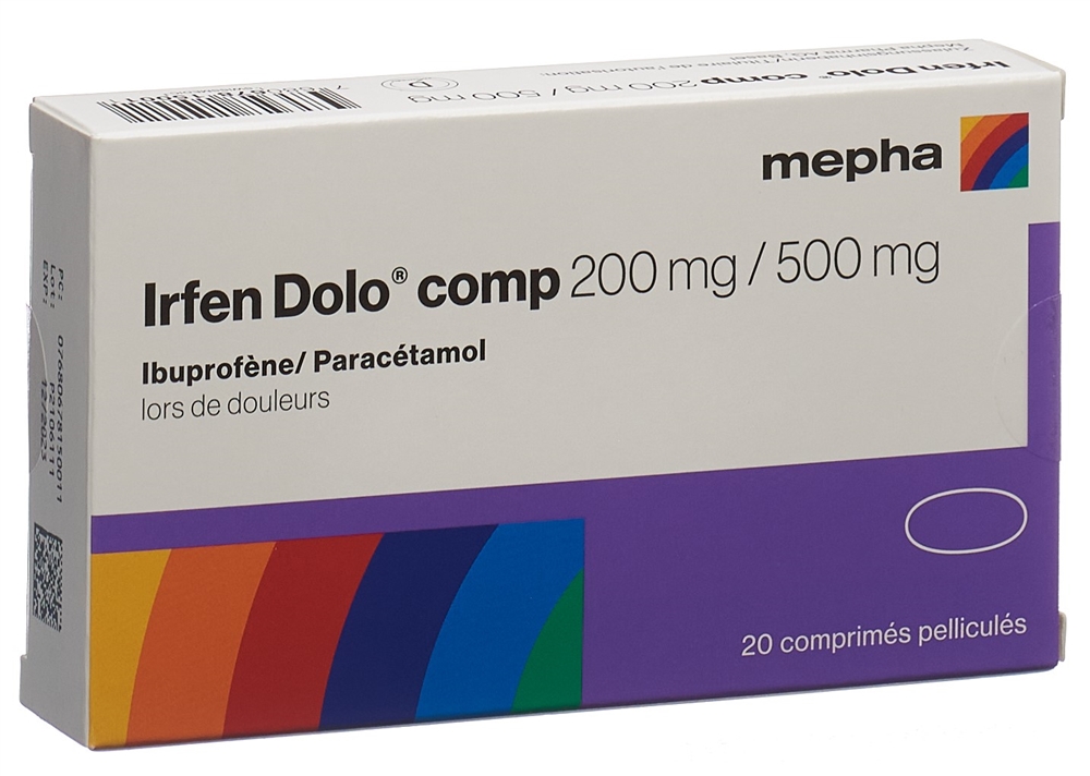 IRFEN DOLO comp cpr pell 200 mg/500 mg 20 pce