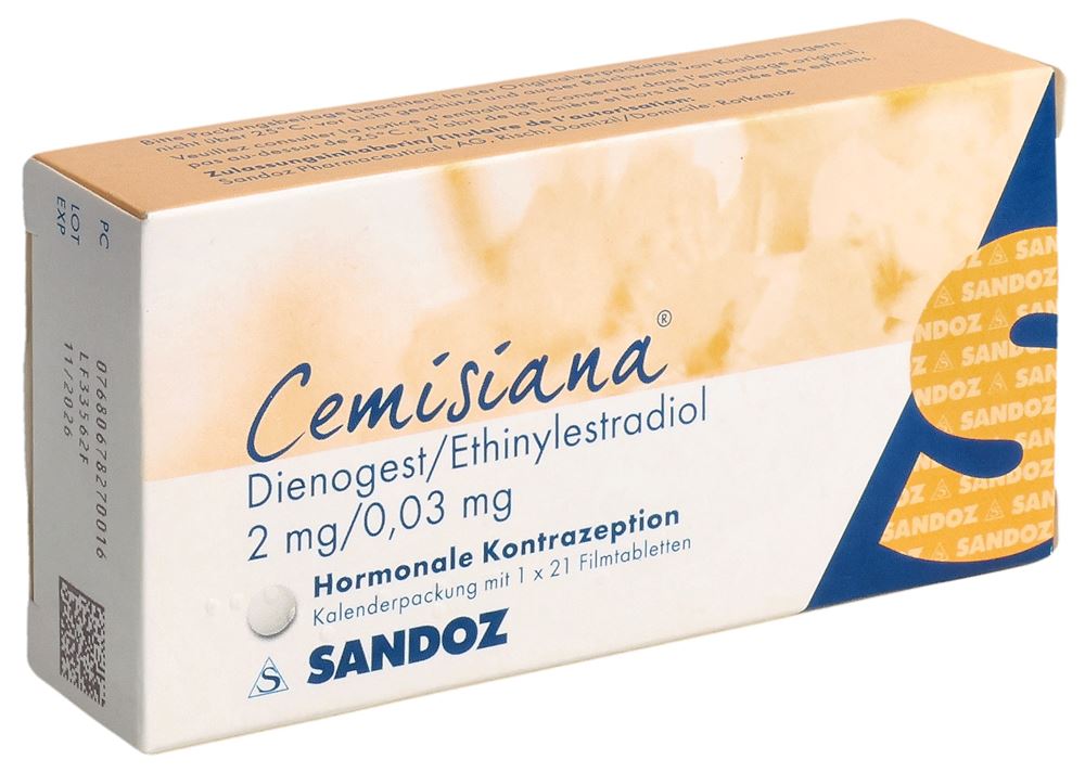 Cemisiana 2 mg / 0.03 mg, Filmtabletten