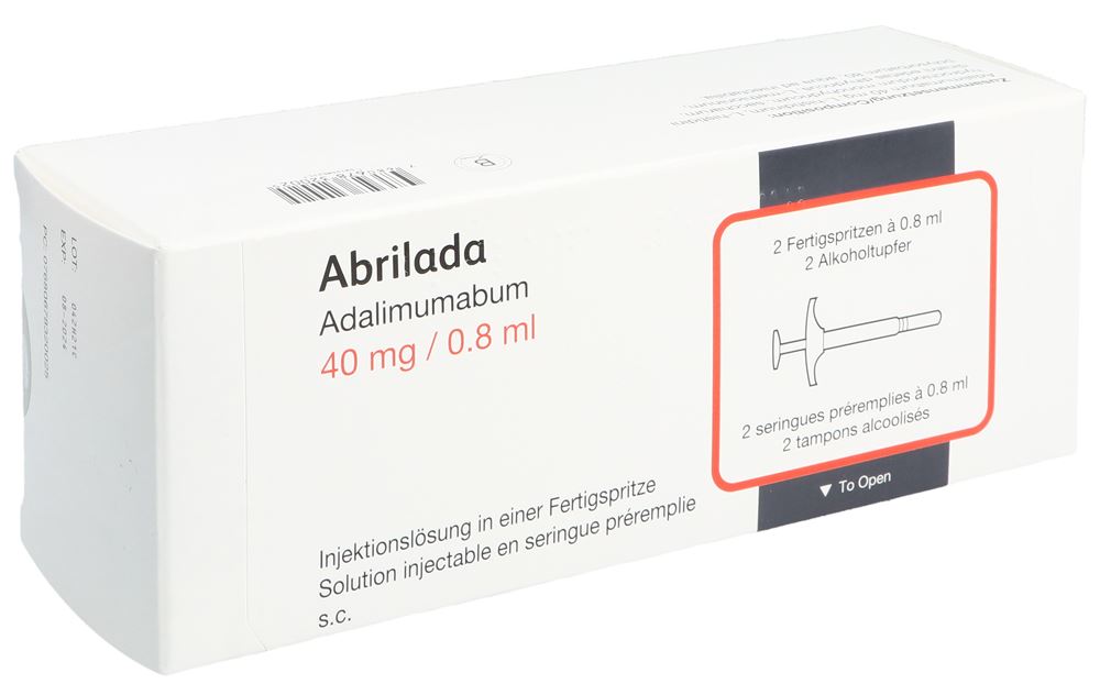 ABRILADA sol inj 40 mg/0.8ml ser pré 2 x 0.8 ml