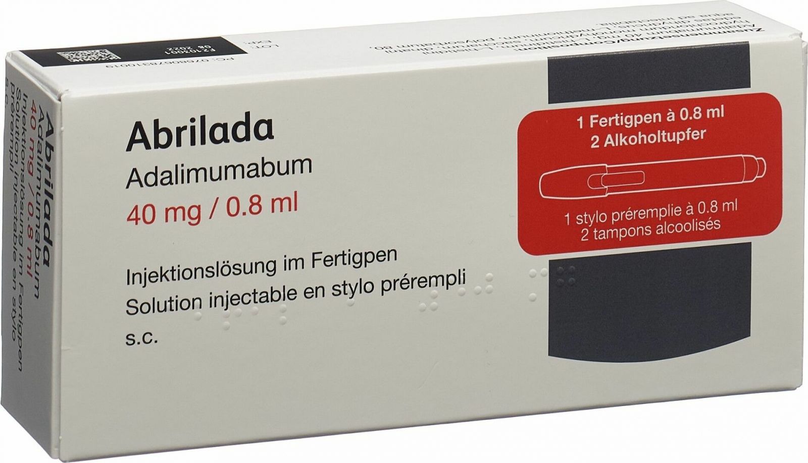 Abrilada 40 mg / 0.8 ml, Injektionslösung in einer Fertigspritze