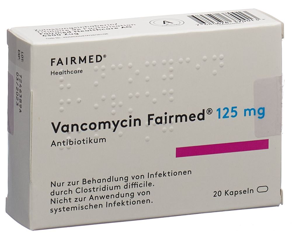 Vancomycin Fairmed 125 mg, Kapseln