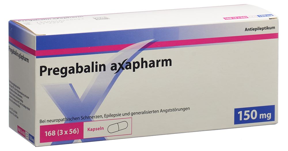 PREGABALINE axapharm caps 150 mg 168 pce