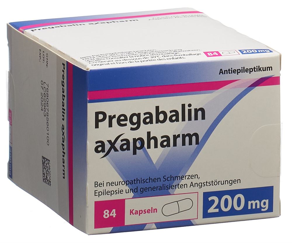 PRÉGABALINE axapharm gél 200 mg 84 pce