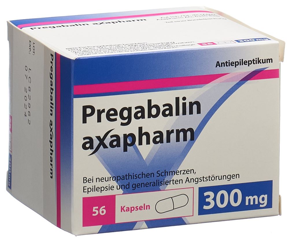 PRÉGABALINE axapharm gél 300 mg 56 pce