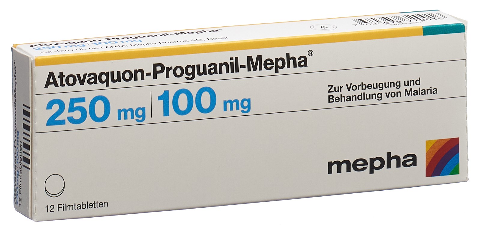 ATOVAQUON PROGUANIL Mepha cpr pell 250/100 24 pce