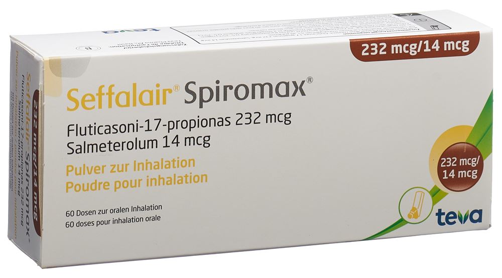 Seffalair Spiromax 232/14 mcg, Multidosenpulverinhalator