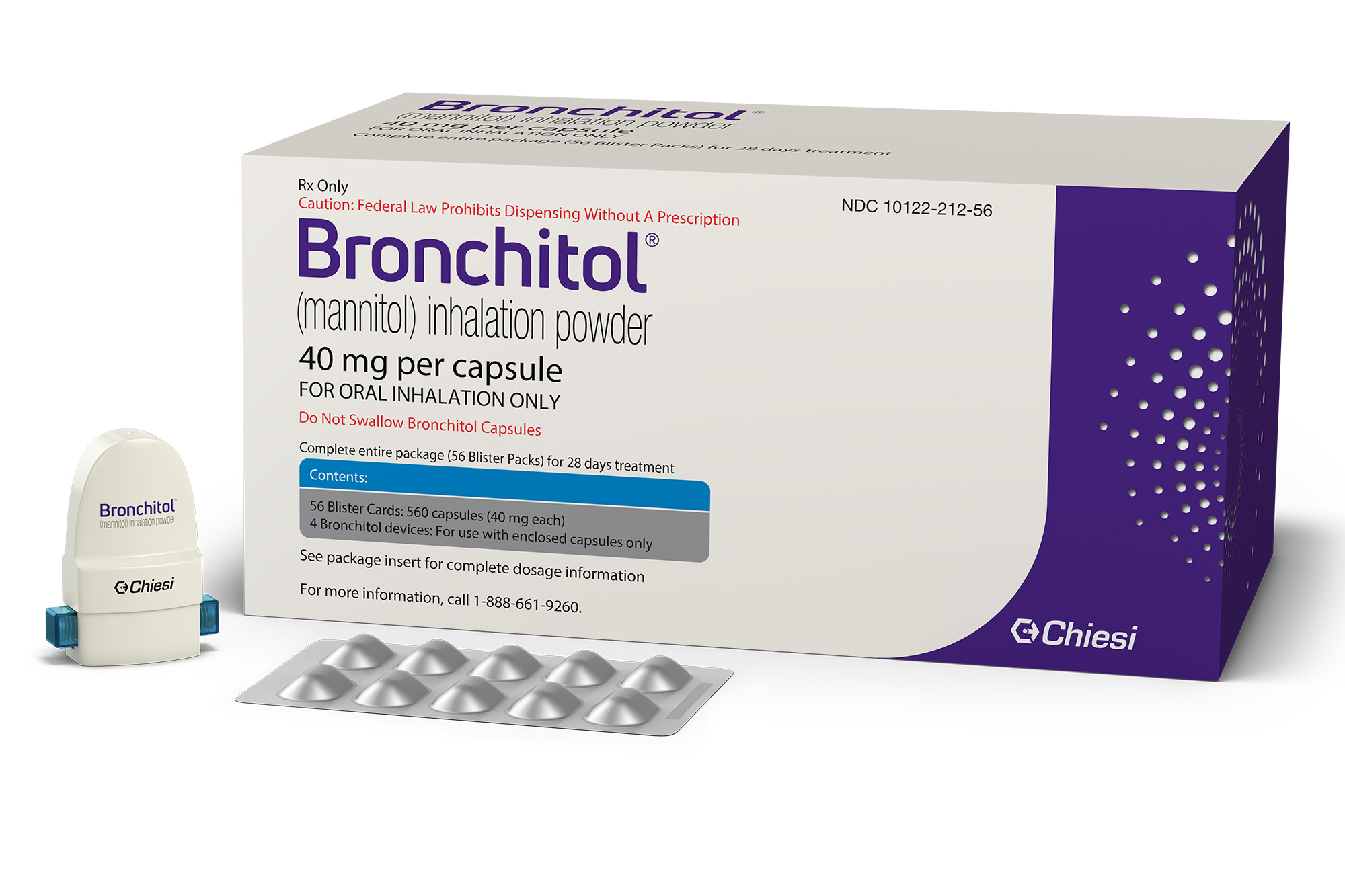 Bronchitol, Hartkapseln mit Pulver zur Inhalation