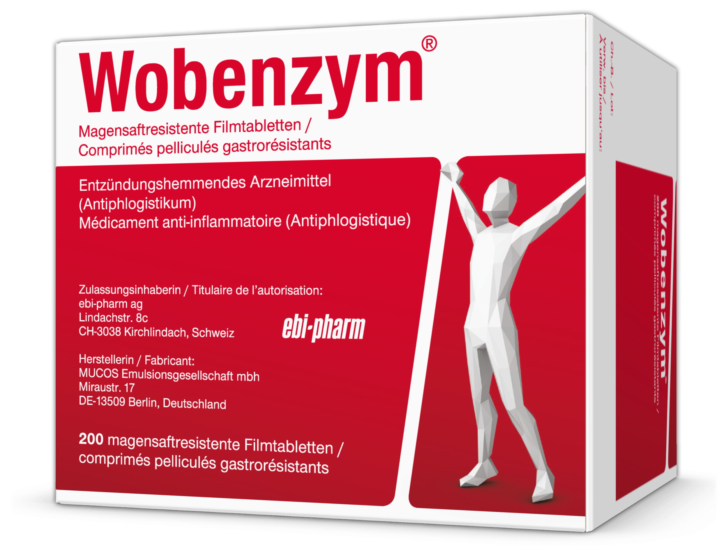 WOBENZYM cpr pell gastro-résistantes 200 pce