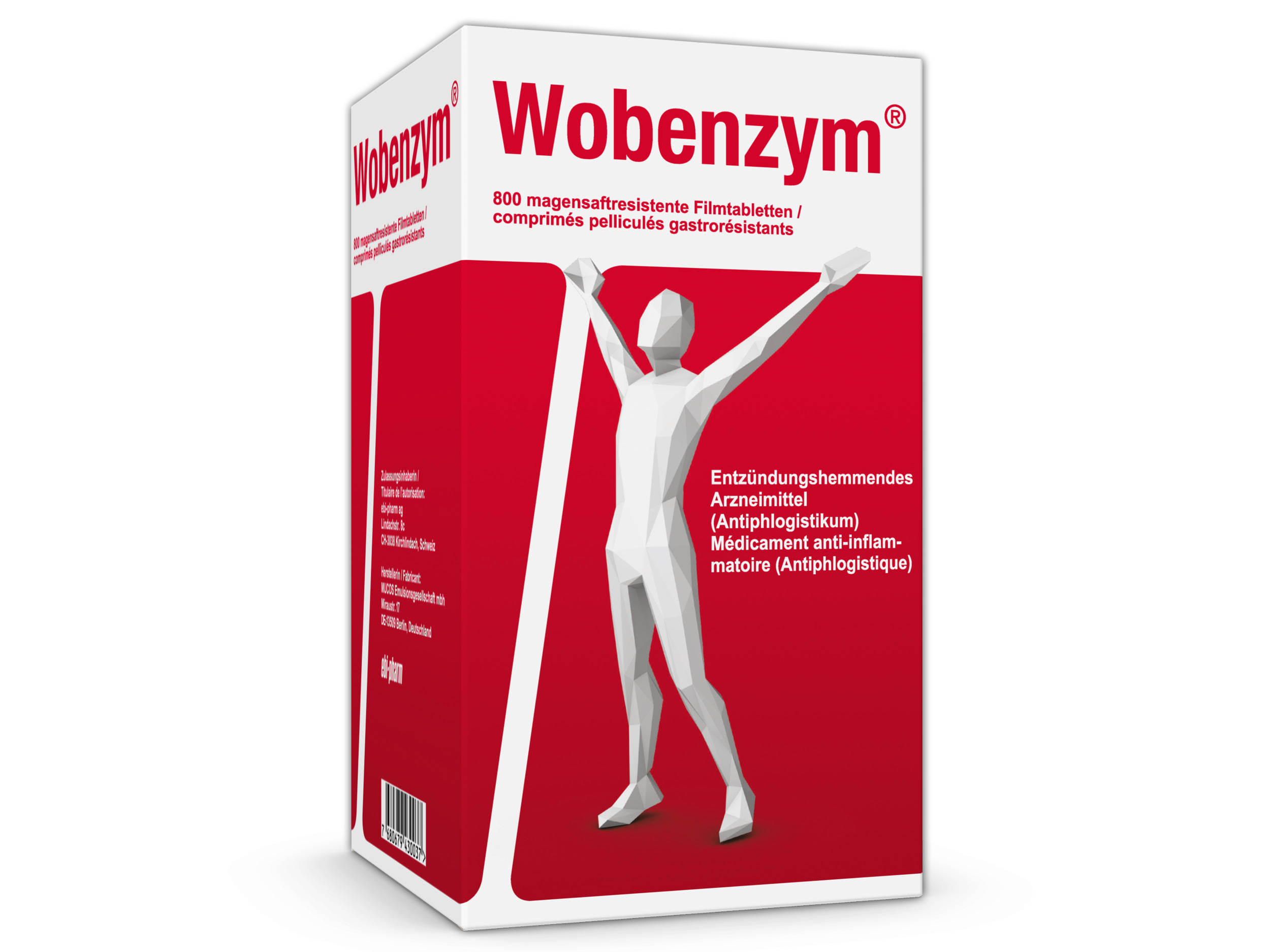 WOBENZYM cpr pell gastro-résistantes bte 800 pce