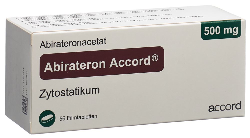 Abirateron Accord 500 mg, Filmtabletten