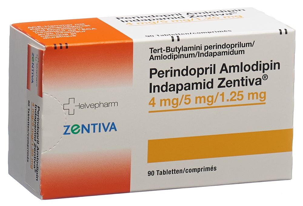 Perindopril Amlodipin Indapamid Zentiva 4 mg/5 mg/1.25 mg, Tabletten