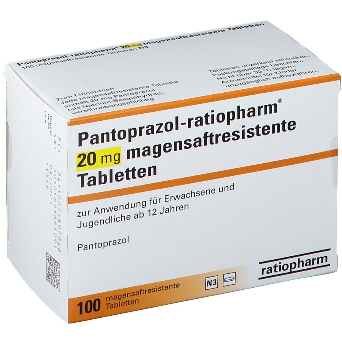 Pantoprazole-Acino 20 mg, magensaftresistente Tabletten