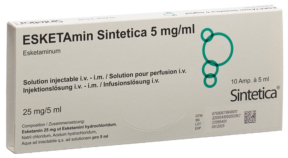 ESKETAMIN Sintetica 25 mg/5ml 10 amp 5 ml