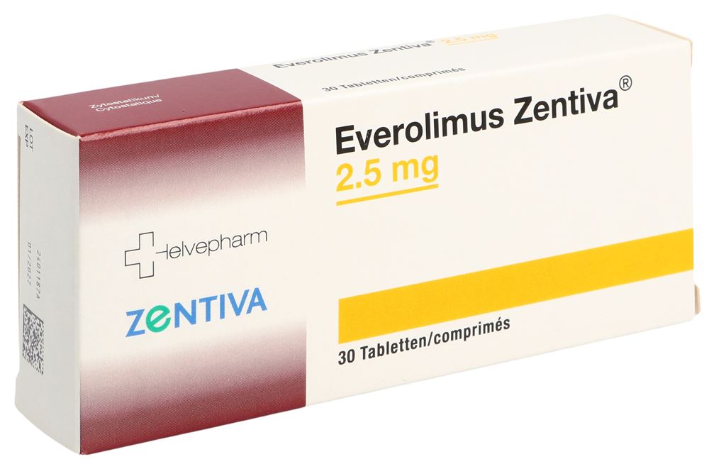 Everolimus Zentiva 2.5 mg, Tabletten