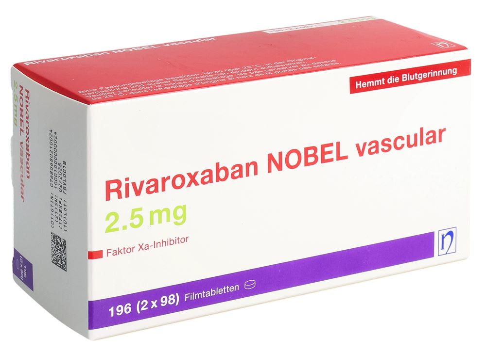 Rivaroxaban NOBEL vascular 2.5 mg, Filmtabletten