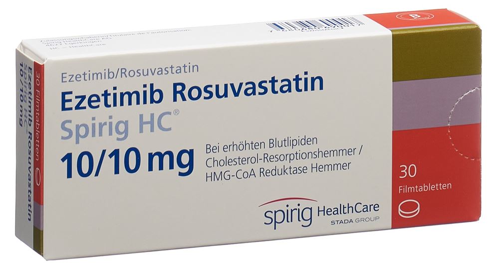 EZETIMIBE ROSUVA Spirig HC cpr pel 10/10mg 30 pce