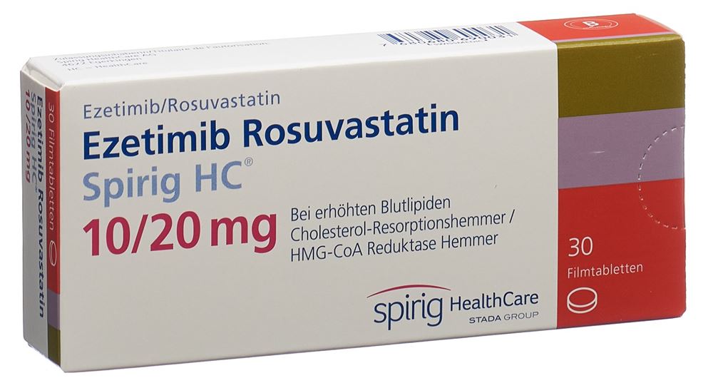 Ezetimib Rosuvastatin Spirig HC 10 mg / 20 mg, Filmtabletten