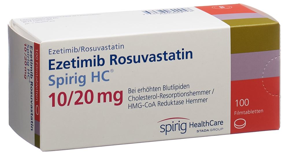 EZETIMIBE ROSUVA Spirig HC cpr pel 10/20mg 100 pce