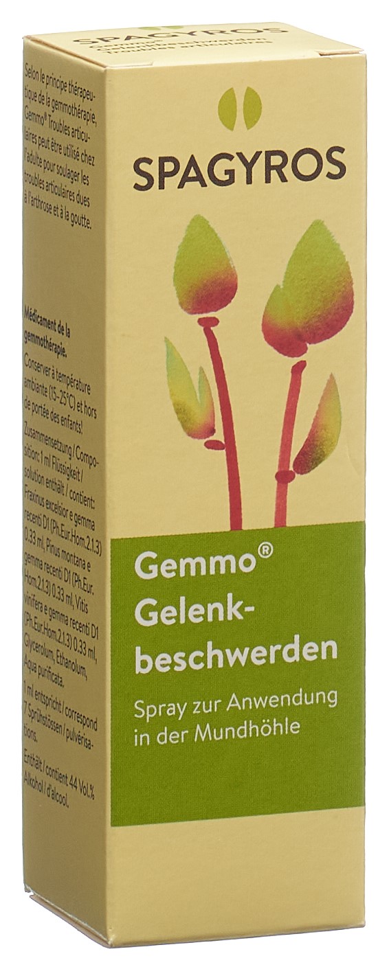 Gemmo Gelenkbeschwerden, Spray zur Anwendung in der Mundhöhle