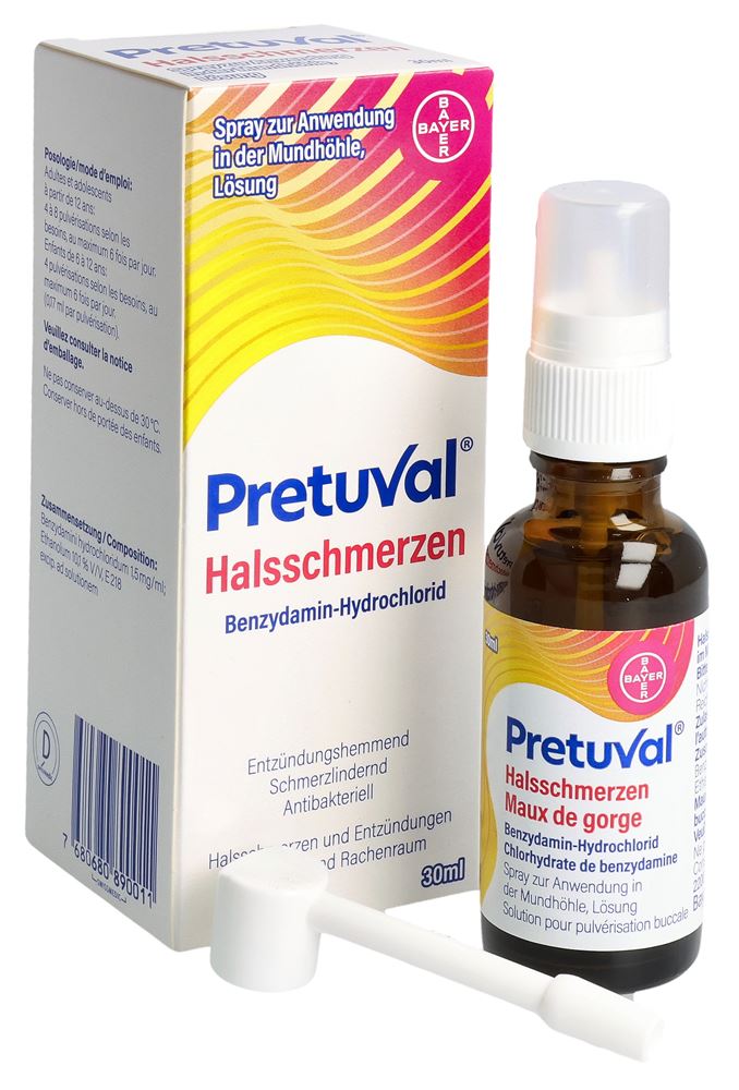 PRETUVAL maux de gorge spray 30 ml