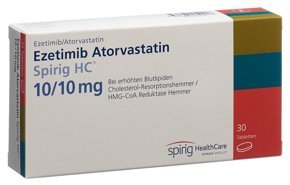 Ezetimib Atorvastatin Spirig HC 10 mg / 10 mg, Tabletten