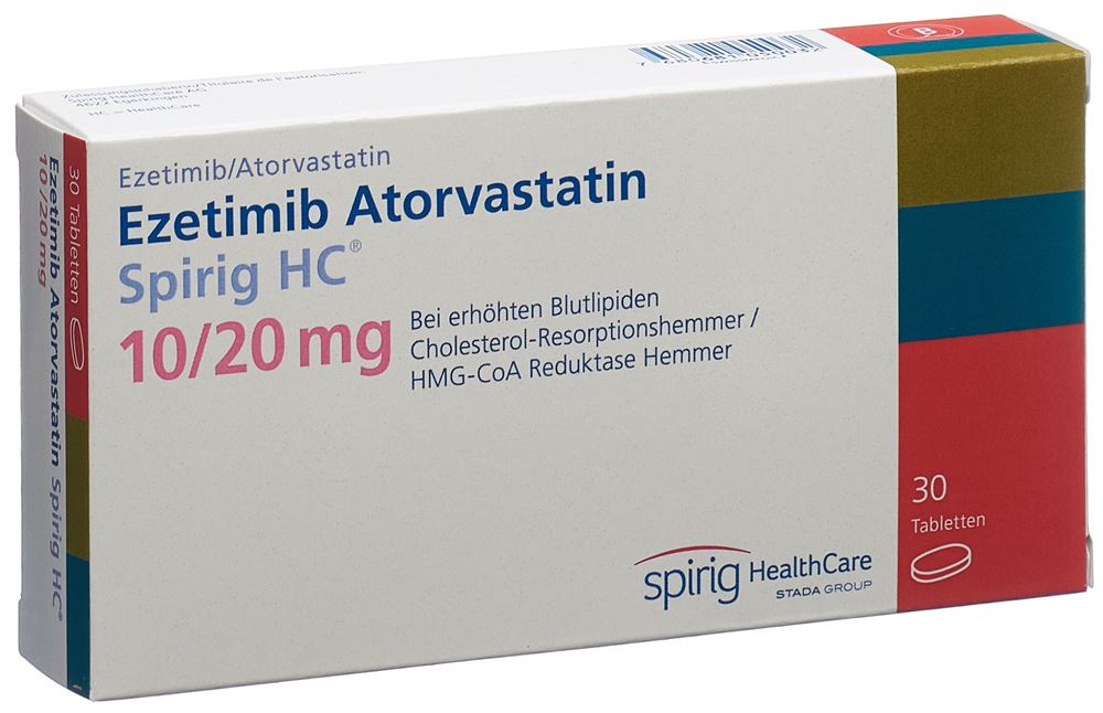 Ezetimib Atorvastatin Spirig HC 10 mg / 20 mg, Tabletten