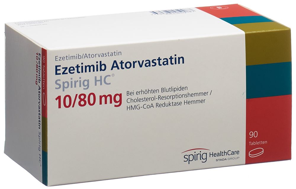 EZETIMIBE ATORVAST Spirig HC cpr 10/80mg 90 pce