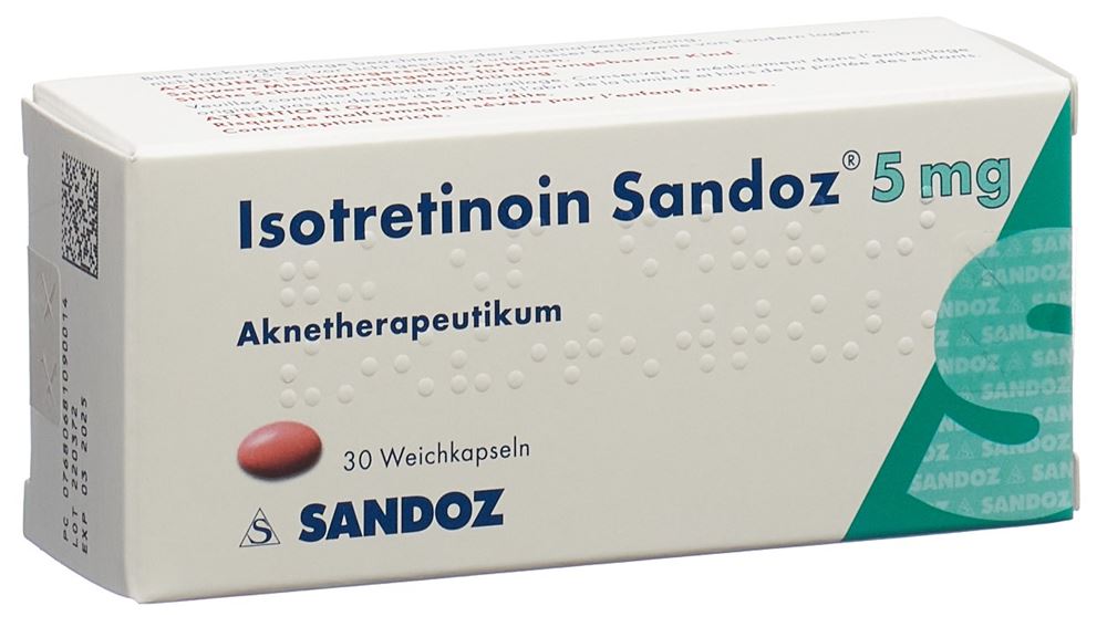 Isotretinoin Sandoz 5mg, Weichkapseln