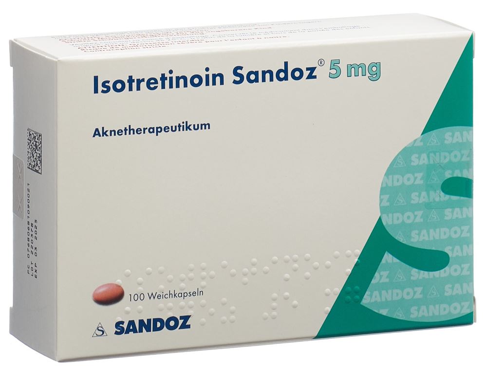 ISOTRETINOIN Sandoz caps moll 5 mg 100 pce