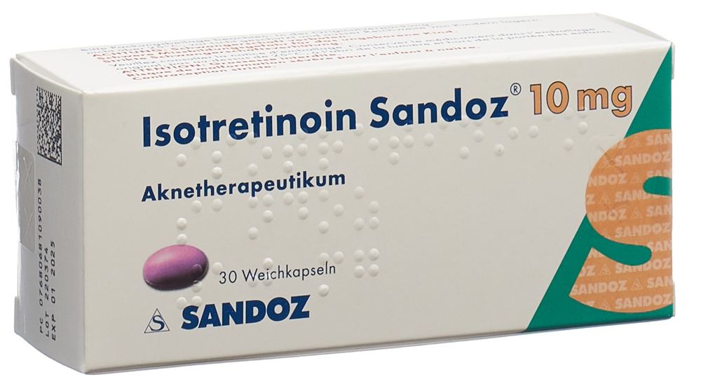 Isotretinoin Sandoz 10mg, Weichkapseln